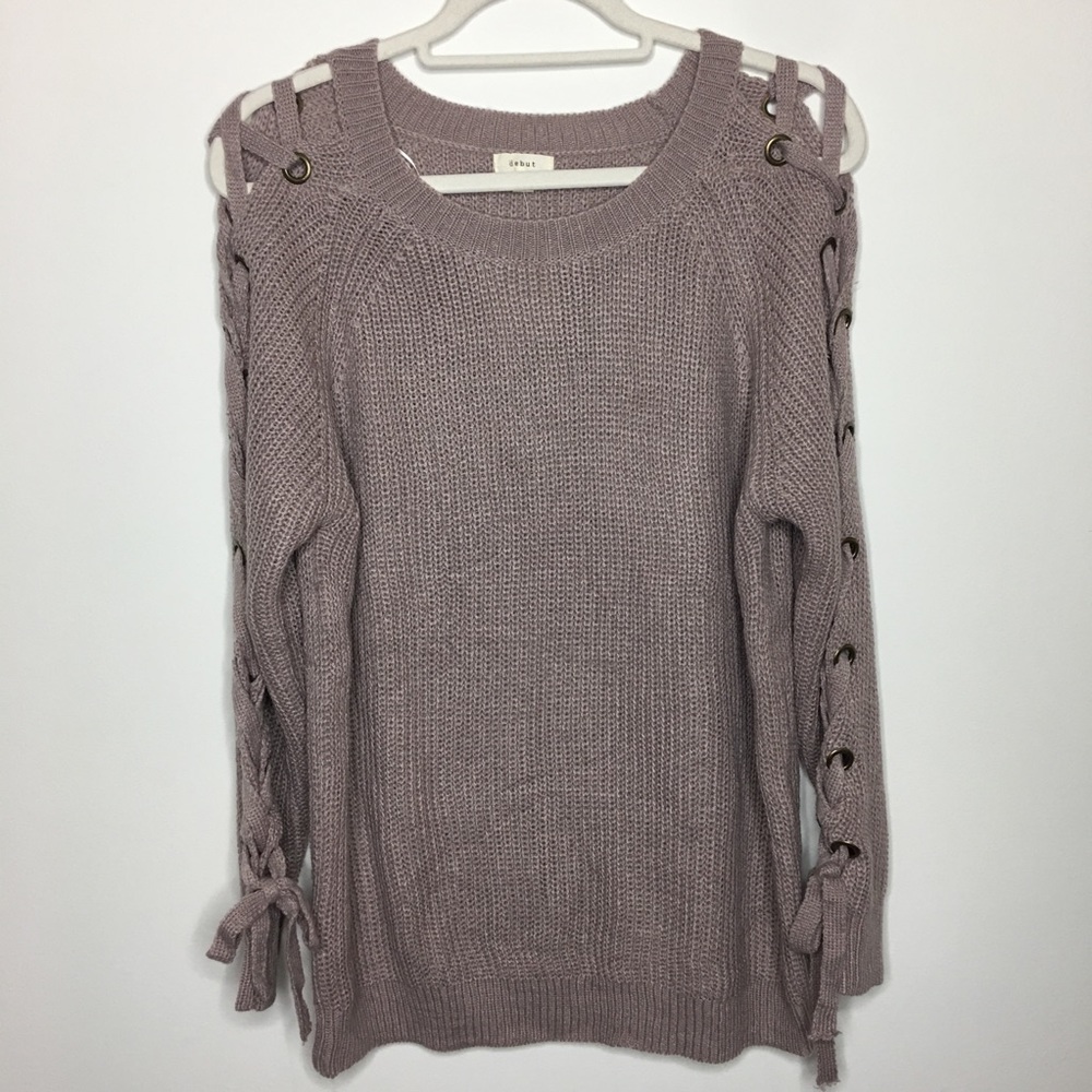 Sweater with braided design